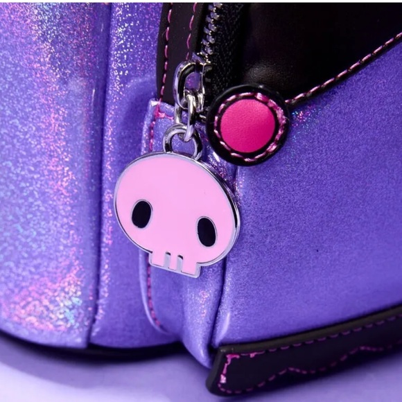LE SANRIO LOUNGEFLY NYCC Sanrio Kuromi Witch Mini Backpack w/ My Melody Coin Bag - Picture 4 of 8